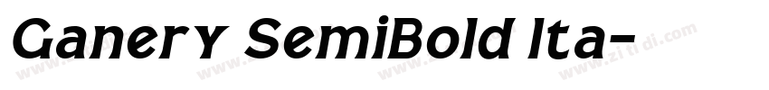 Ganery SemiBold Ita字体转换